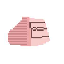 Pixel drawing of Ergonomic mouse