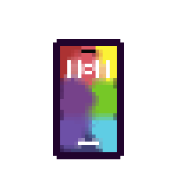 Pixel drawing of iPhone